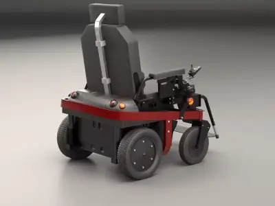 Modern Electric Wheelchair - Low Poly PBR Game Ready Low-poly 3D model