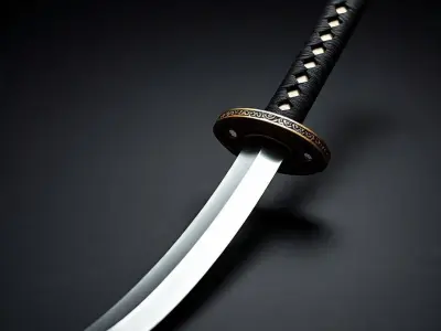 Japanese Katana Sword - Traditional samurai blade  3D model