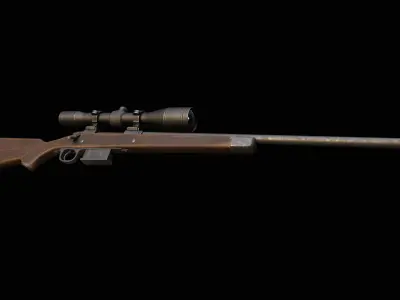 Rifle Action Bolt Low-poly 3D model
