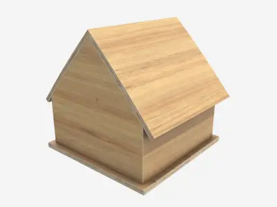 Wooden Birdhouse 3D model purchase