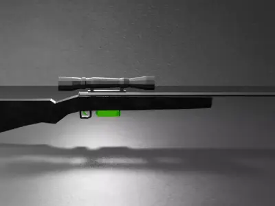 Low Poly Sniper rifle Free low-poly 3D model