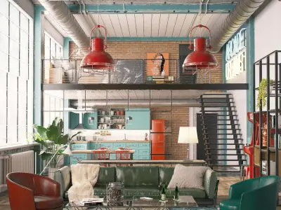 Industrial loft 3D model get