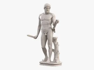 Munich King Roman Sculpture 3D model
