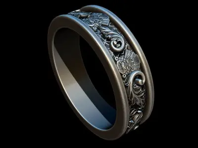 Ethiopia Mask Ring 3D print model