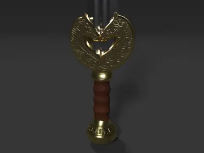 Herugrim - Theoden Sword PBR Lowpoly Game-Ready Low-poly 3D model