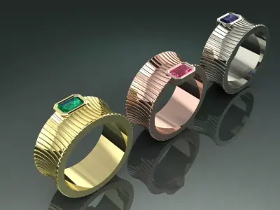 RING WITH STONES 3D PRINTING MODEL 3D print model 3D print model purchase