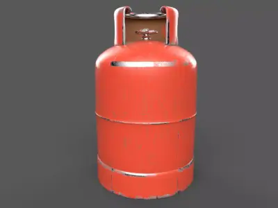 Gas Cylinder Low-poly 3D model 12