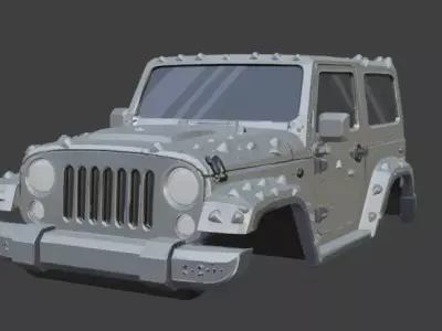 28 Jeep Upper Body collection 3D Model Pack