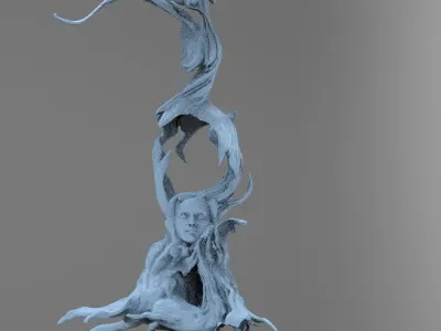 Dark Ages Claw Sculpted tree 1 3D model