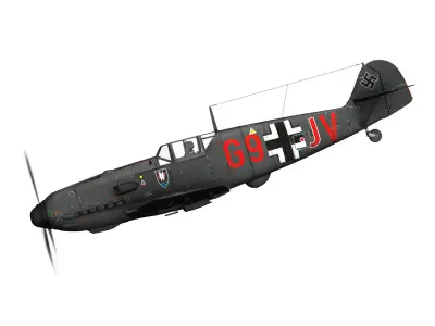 Messerschmitt - BF-109 E - G9-JV -  Nightfighter 3D model