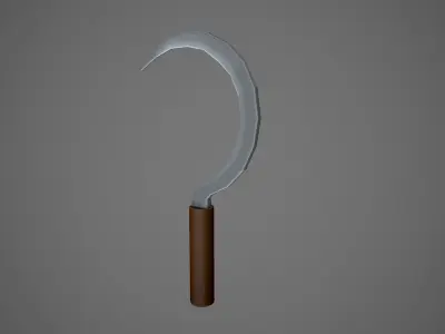 Stylized Sickle Free low-poly 3D model