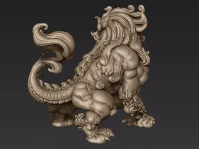 Mythical Guardian Lion 3D model