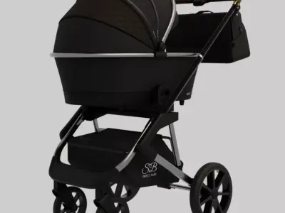 Realistic Baby Stroller Sweet BABY 3D model