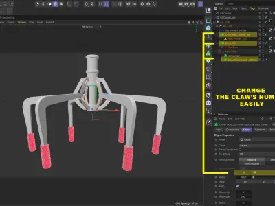 Metal Claw 18 with RIG 3D model