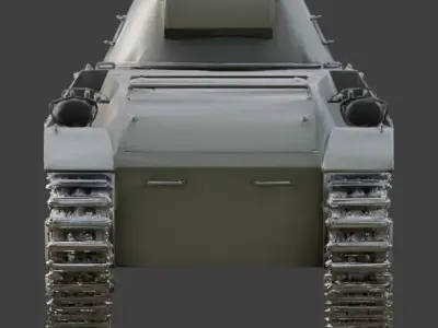 WWII Armored Combat Tank 3D Model Low-poly 3D model