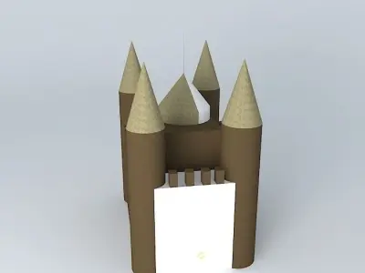 castle made of cardboard Free 3D model