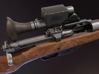 Ross Rifle MK3 Low-poly 3D model