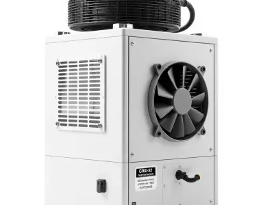 Industrial Cooling Fan Unit Model Pack Low-poly 3D model