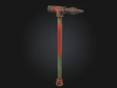 Rusty Pipe Formation Corroded Pipeline Layout for Industrial 3D model