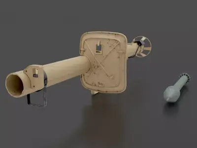 Panzerabwehrwaffe Low-poly 3D model