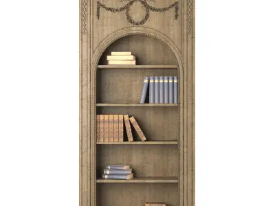 classical bookcase 3D model