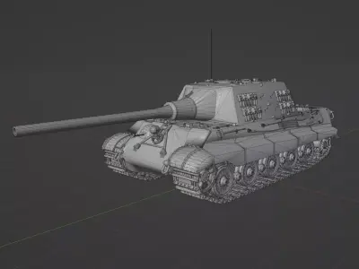 Jagdtiger Low-poly 3D model