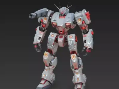 Heavy Combat Mecha 3D Model Battle Robot Unit Low-poly 3D model