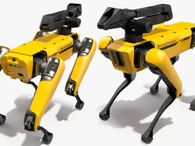 SpotMini Boston Dynamics with Manipulator Rigged 3D model