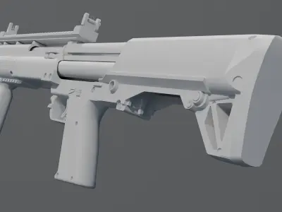 Kel-Tec KSG Game-Ready 3D model Low-poly 3D model