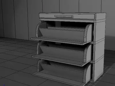 cupboard furniture Low-poly 3D model