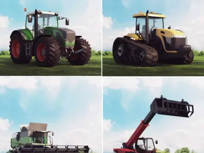 Farm Machinery and Equipment 3D Model Pack 30 Models 3D model