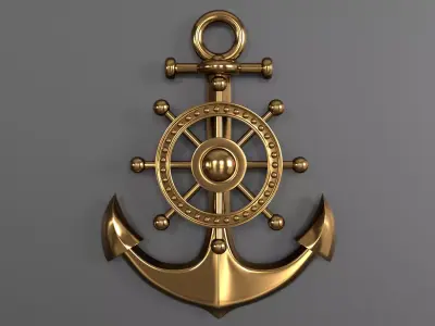 Anchor Gold PBR 2 Low-poly 3D model