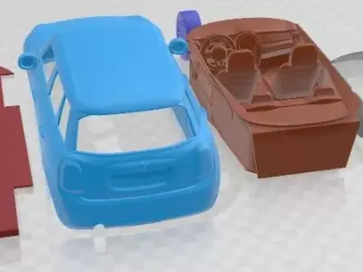 Mini Cooper 5 Door 2015 Printable Car  3D print model