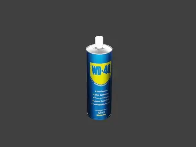 WD 40 spray can Low-poly 3D model