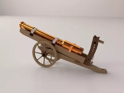 Spingarde antique cannon 3D model