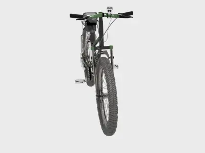 Mountain Bicycle 15 Speed Low-poly 3D model