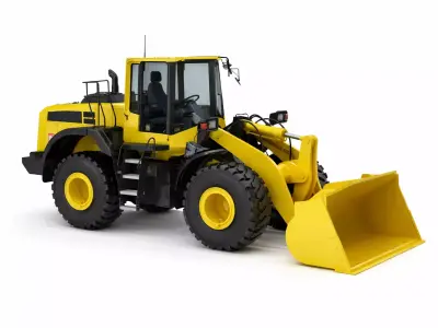 Wheel Loader 3D Model Industrial Construction Loading Machine 02 3D model