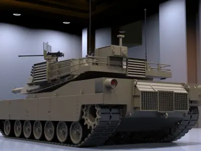 M1A2 Abrams tank Low-poly 3D model purchase