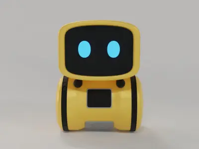 robot with eyes Low-poly 3D model order