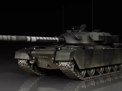 Chieftain fv4201 Main Battle Tank 3D model