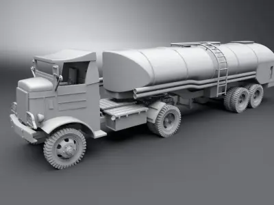 Autocar U7144T Scale model 3D print model