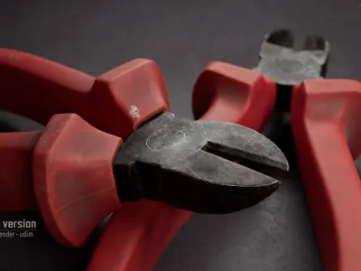 Piler Side Cutter - 2 version - Low-poly 3D model