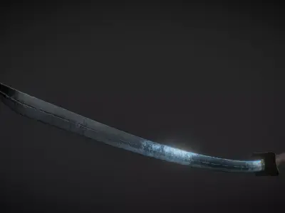 Katana sword Low-poly 3D model get