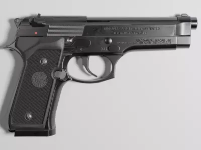 Beretta M9 Low-poly 3D model buy