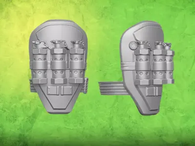 Deathrider Shoulder Armor 3D printable files for Action Figures 3D print model