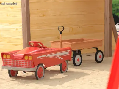 Vintage American Murray Red Childs Roadster Pedal Car 3D model