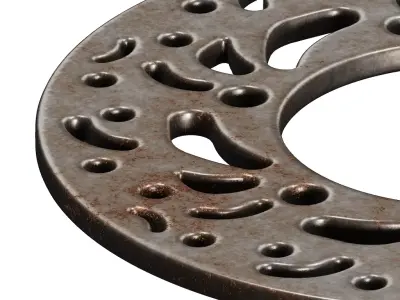 Rusty Brake Disc 3D model