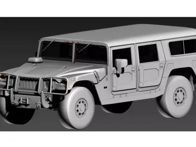 humvee circle Free 3D model