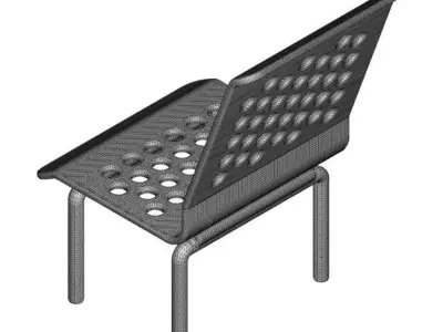 Rusty Steel Chair 3D model