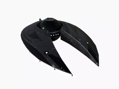 Alien Spaceship UFO I10 Full Black - Sci Fi Spacecraft Design Low-poly 3D model